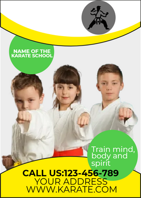 Custom Rack Cards Multiple Sizes Karate School