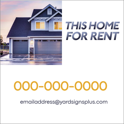 Custom Outdoor Yard Signs Multiple Sizes Home for Rent