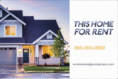 Custom Outdoor Yard Signs Multiple Sizes Home for Rent