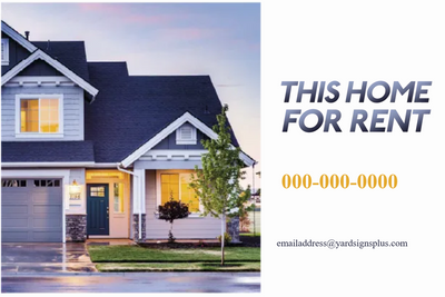 Custom Outdoor Yard Signs Multiple Sizes Home for Rent