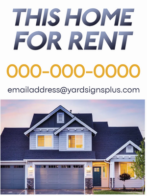 Custom Outdoor Yard Signs Multiple Sizes Home for Rent