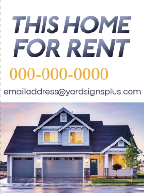 Custom Outdoor Yard Signs Multiple Sizes Home for Rent