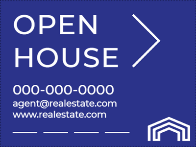 Custom Outdoor Yard Signs Multiple Sizes Open House