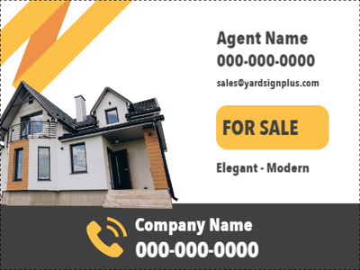 Custom Outdoor Yard Signs Multiple Sizes Elegant