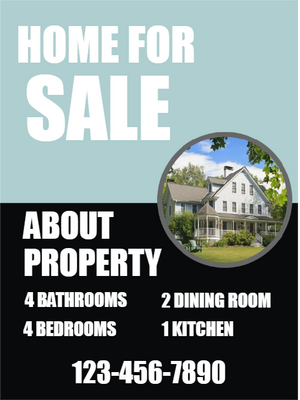 Custom Outdoor Yard Signs Multiple Sizes Home For Sale