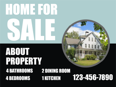 Custom Outdoor Yard Signs Multiple Sizes Home For Sale