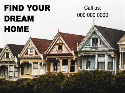 Custom Outdoor Yard Signs Multiple Sizes Your Dream Home