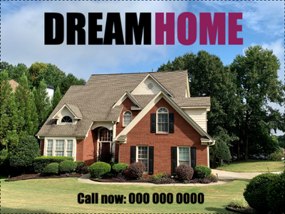 Custom Outdoor Yard Signs Multiple Sizes Dream Home