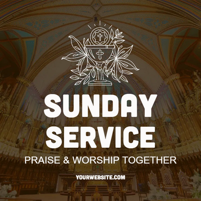 Custom Outdoor Yard Signs Multiple Sizes Sunday Service