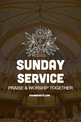 Custom Outdoor Yard Signs Multiple Sizes Sunday Service
