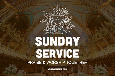 Custom Outdoor Yard Signs Multiple Sizes Sunday Service
