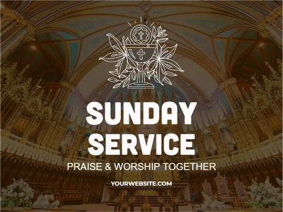 Custom Outdoor Yard Signs Multiple Sizes Sunday Service