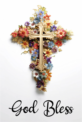 Custom Outdoor Yard Signs Multiple Sizes God Bless Cross