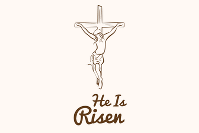 Custom Outdoor Yard Signs Multiple Sizes He Is Risen Cross