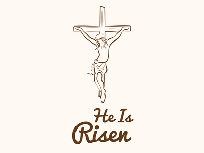 Custom Outdoor Yard Signs Multiple Sizes He Is Risen Cross