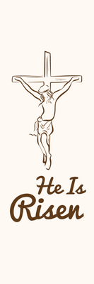 Custom Outdoor Yard Signs Multiple Sizes He Is Risen Cross
