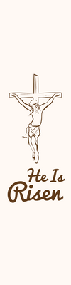 Custom Outdoor Yard Signs Multiple Sizes He Is Risen Cross