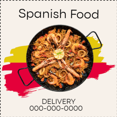 Custom Outdoor Yard Signs Multiple Sizes Spanish Food