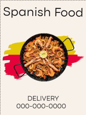 Custom Outdoor Yard Signs Multiple Sizes Spanish Food
