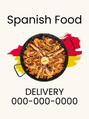 Custom Outdoor Yard Signs Multiple Sizes Spanish Food
