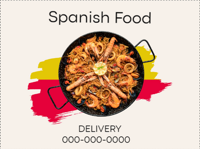 Custom Outdoor Yard Signs Multiple Sizes Spanish Food