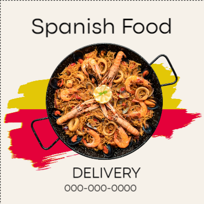 Custom Outdoor Yard Signs Multiple Sizes Spanish Food