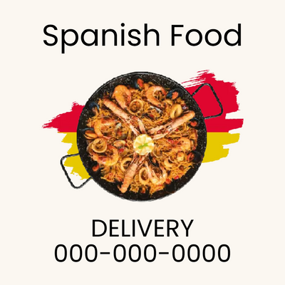 Custom Outdoor Yard Signs Multiple Sizes Spanish Food