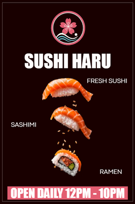 Custom Outdoor Yard Signs Multiple Sizes Sushi