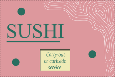 Custom Outdoor Yard Signs Multiple Sizes Sushi