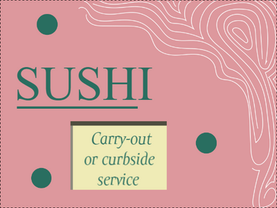 Custom Outdoor Yard Signs Multiple Sizes Sushi