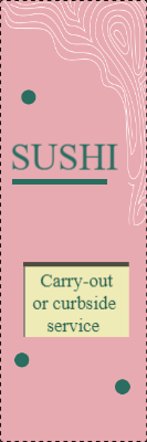 Custom Outdoor Yard Signs Multiple Sizes Sushi