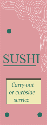 Custom Outdoor Yard Signs Multiple Sizes Sushi