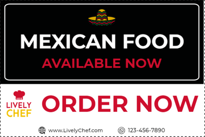 Custom Outdoor Yard Signs Multiple Sizes Mexican Food
