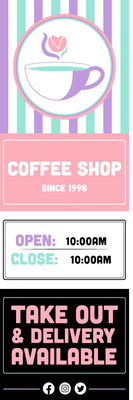 Custom Outdoor Yard Signs Multiple Sizes Coffee Shop