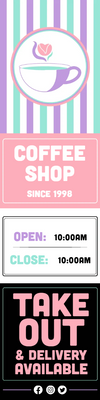 Custom Outdoor Yard Signs Multiple Sizes Coffee Shop