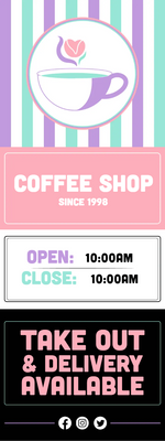 Custom Outdoor Yard Signs Multiple Sizes Coffee Shop