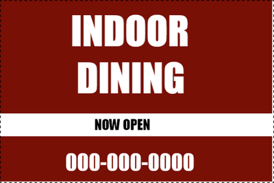 Custom Outdoor Yard Signs Multiple Sizes Indoor Dining