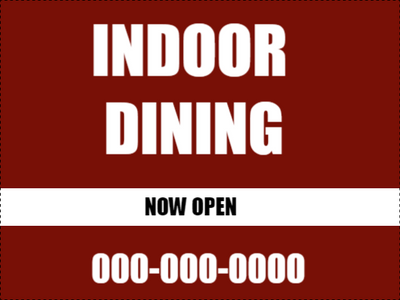 Custom Outdoor Yard Signs Multiple Sizes Indoor Dining