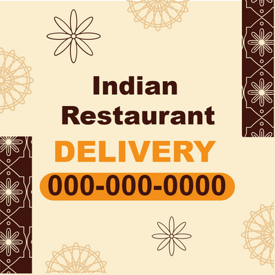 Custom Outdoor Yard Signs Multiple Sizes Indian Restaurant