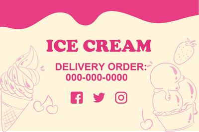 Custom Outdoor Yard Signs Multiple Sizes Ice Cream Delivery