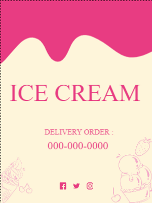 Custom Outdoor Yard Signs Multiple Sizes Ice Cream Delivery