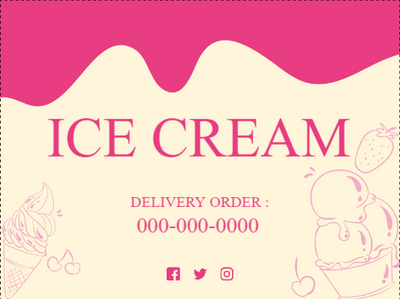 Custom Outdoor Yard Signs Multiple Sizes Ice Cream Delivery