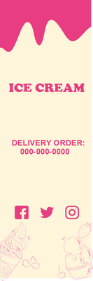 Custom Outdoor Yard Signs Multiple Sizes Ice Cream Delivery