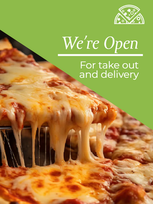 Custom Outdoor Yard Signs Multiple Sizes Take Out and Delivery
