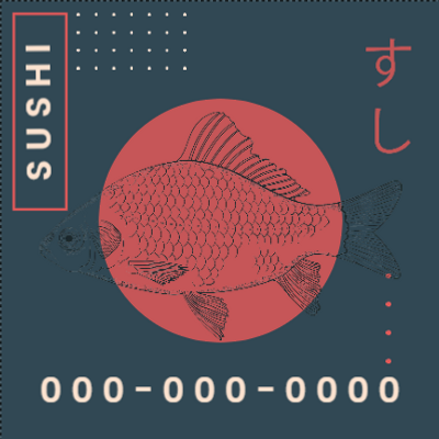Custom Outdoor Yard Signs Multiple Sizes Sushi