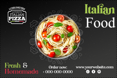 Custom Outdoor Yard Signs Multiple Sizes Italian Food