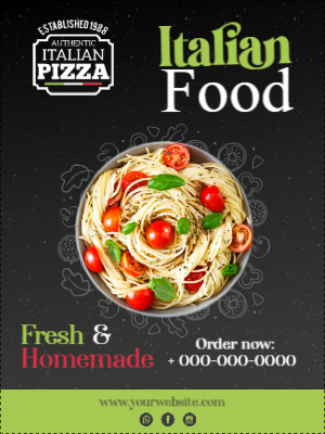 Custom Outdoor Yard Signs Multiple Sizes Italian Food