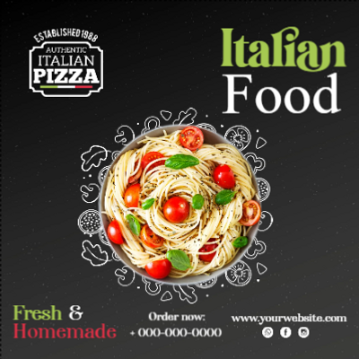 Custom Outdoor Yard Signs Multiple Sizes Italian Food