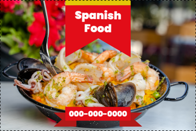 Custom Outdoor Yard Signs Multiple Sizes Spanish Food