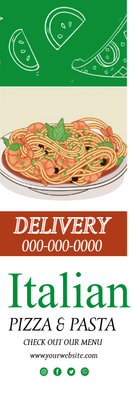Custom Outdoor Yard Signs Multiple Sizes Italian Pizza and Pasta